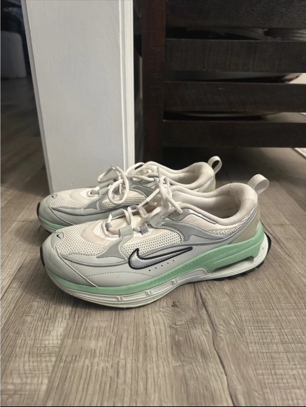 Nike Cream and Mint Green Chunky Trainer